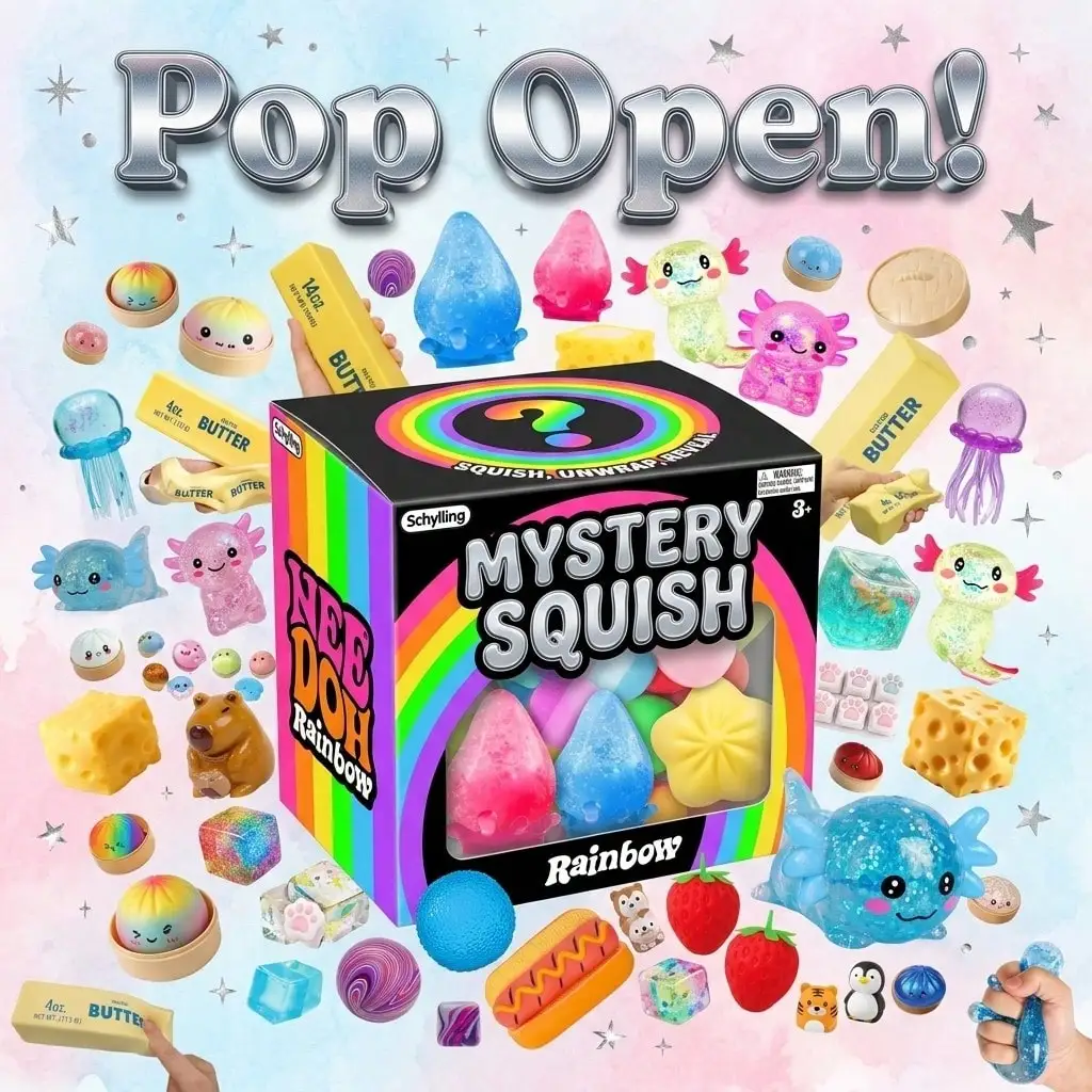 Mystery Box Blind Bag - Tajemnicze Squishy w Kolorach Tęczy -