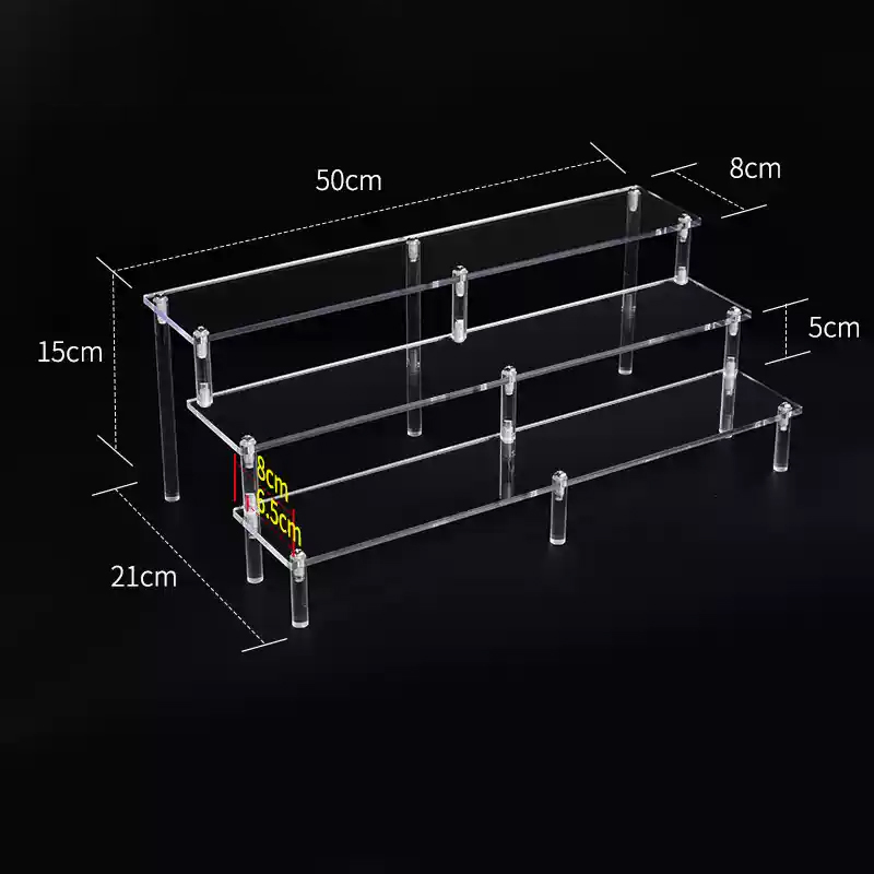Pop Display Shelf - Akrylowa półka ekspozycyjna, 3-poziomowy stojak na