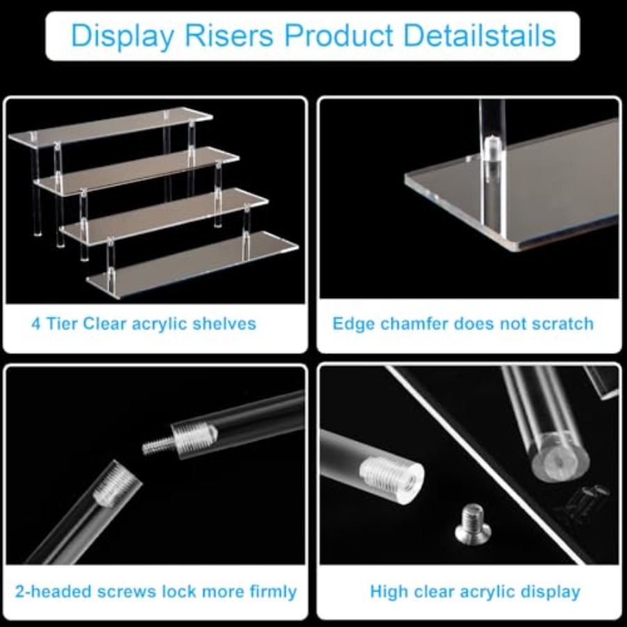 4-poziomowy akrylowy stojak na – Pop Display Shelf recenzja i cena