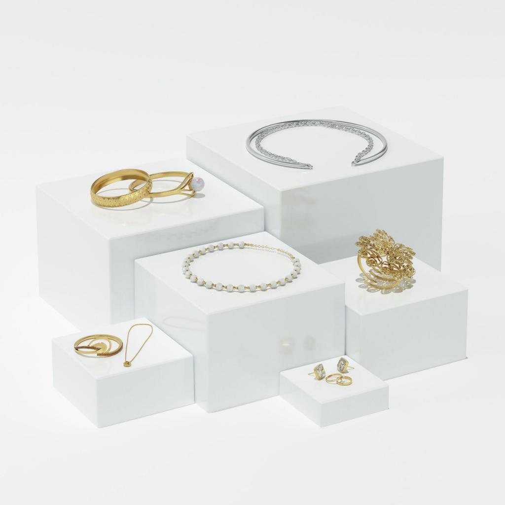 Akrylowe podstawki do bufetu,  – Display Risers Set recenzja i cena